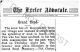 Obituary for Henry James VanValkenburg in The Exeter Advocate, 8 December 1892 