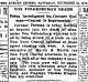 News about Inquest into Death of Alexander VV (1840-1910) at Auburn, NY.